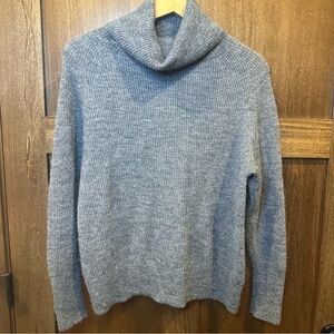 Quince Heather Gray Turtle Neck Sweater - Wool and Baby Alpaca Blend